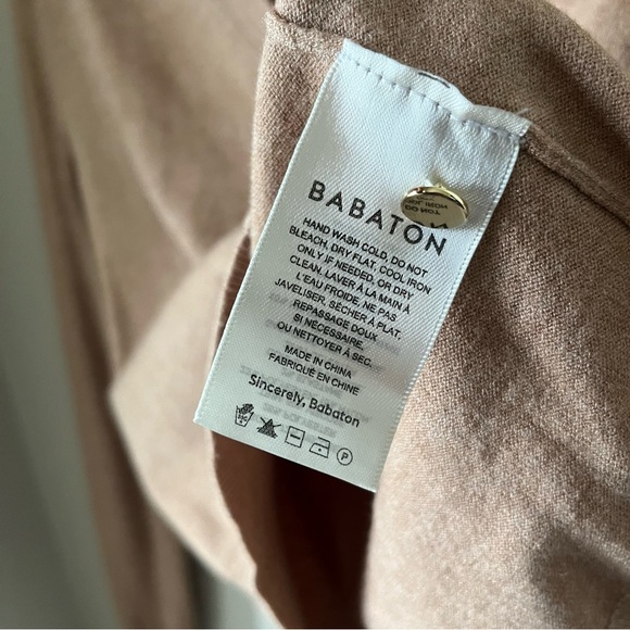 BABATON Parasol Tan V-Neck Button-Up Cardigan Sweater - Picture 8 of 9